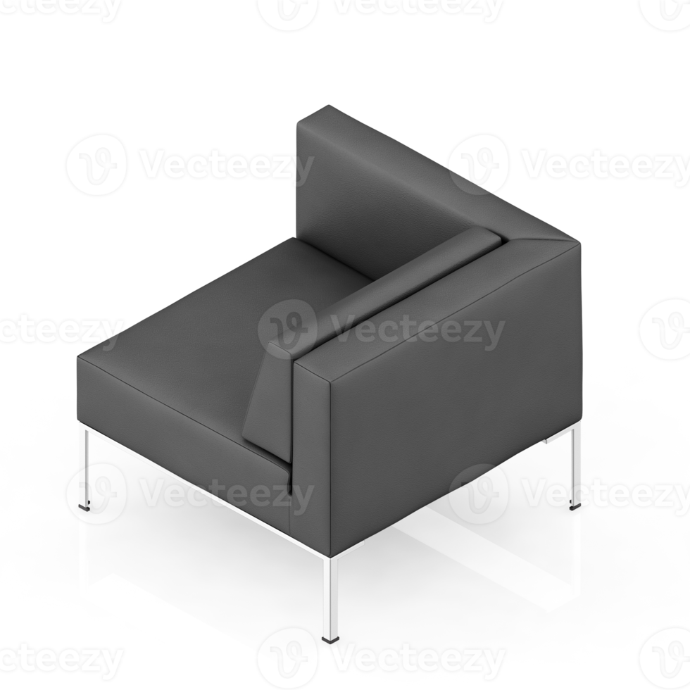 Isometric Chair 3D isolated rendering png