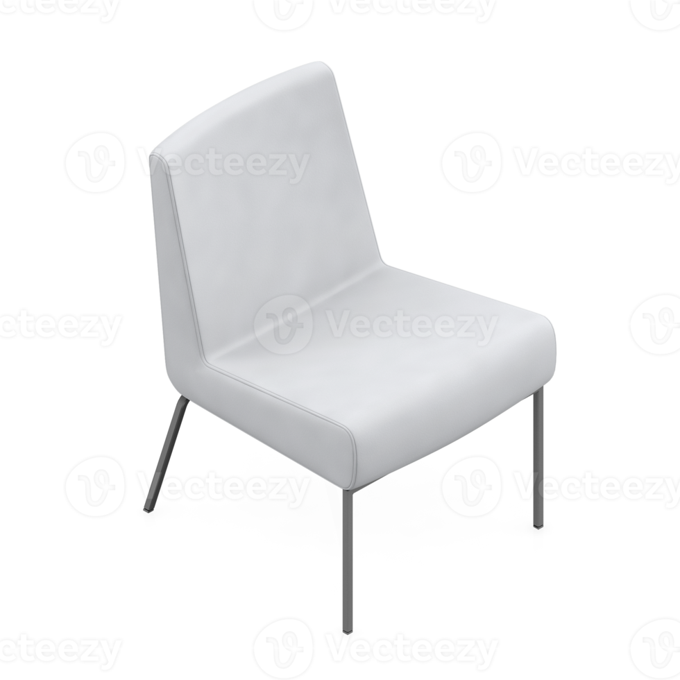 Isometric Chair 3D isolated rendering png
