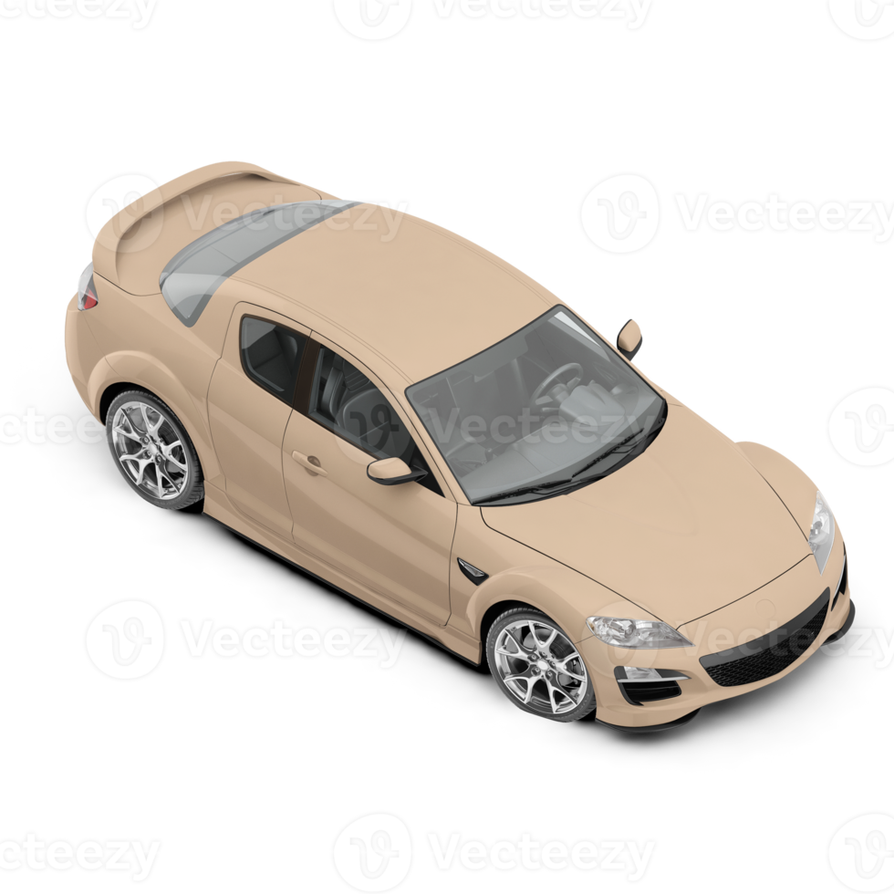 Isometric vehicle 3D Render png