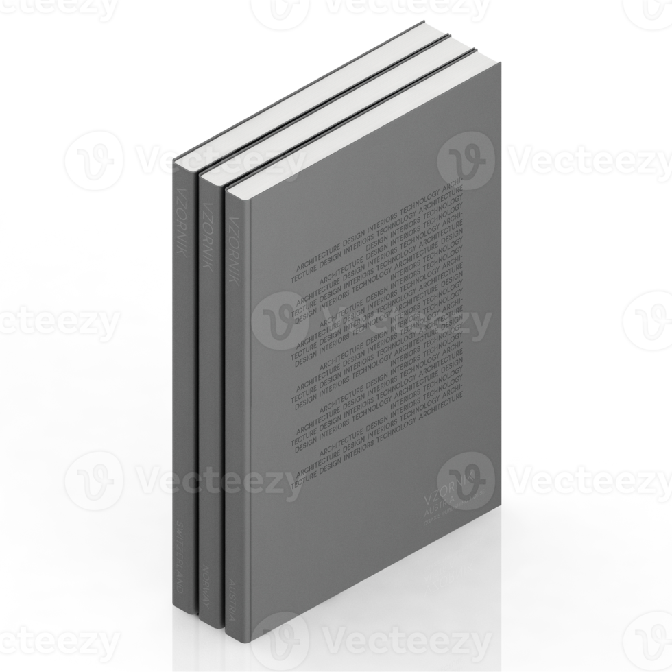 Isometric Books 3D render png