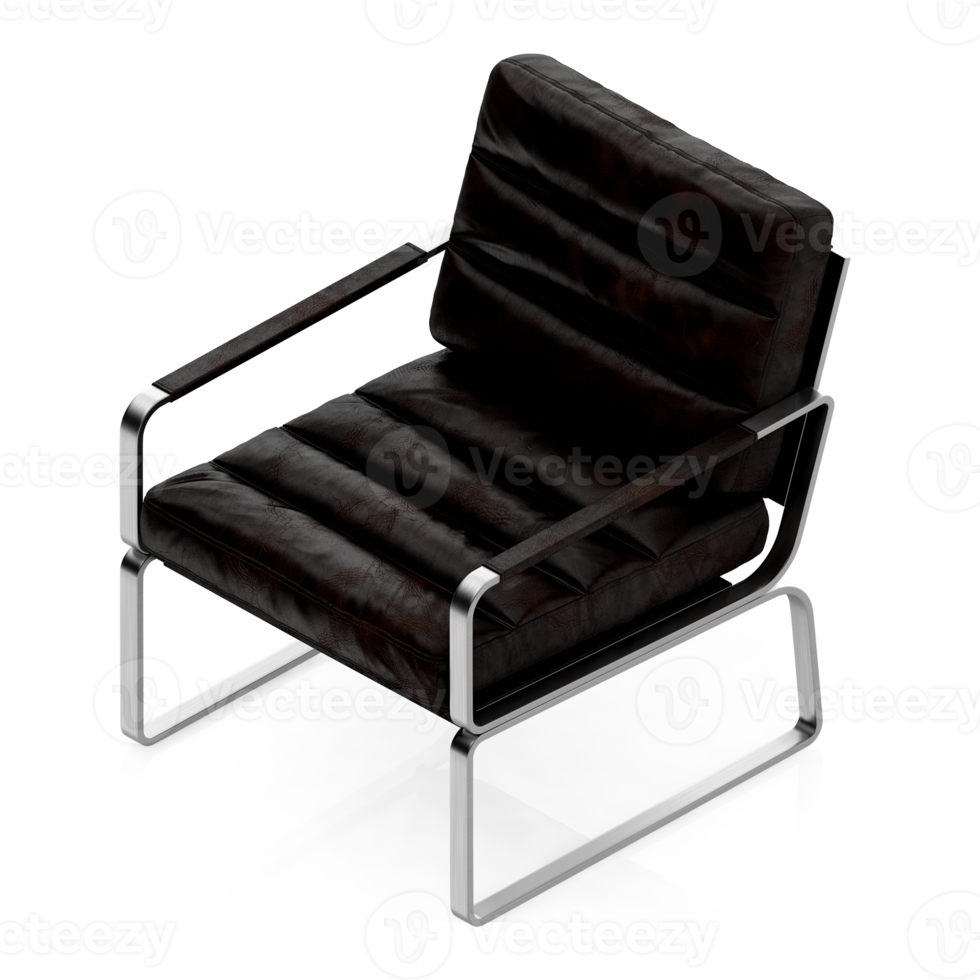 sillón isométrico aislado 3d render png