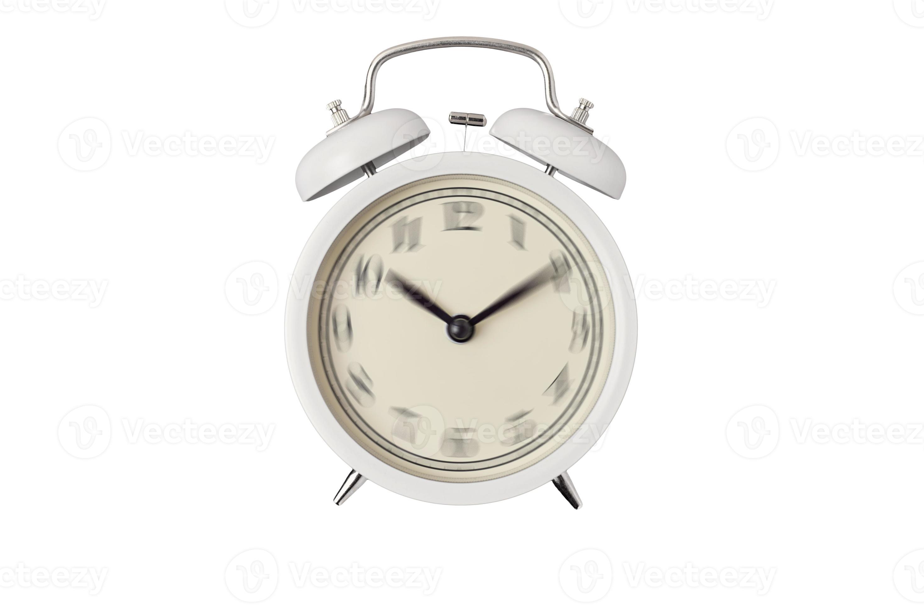 Time is running out concept. Alarm clock with blurry numbers on dial
