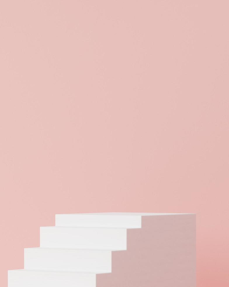 Cosmetic background for product presentation.minimal podium for fashion magazine illustration,beauty and cosmetics product. 3d render illustration photo