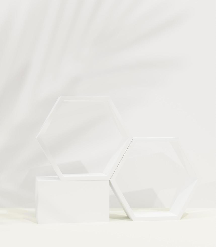 Cosmetic background for product presentation.minimal podium for fashion magazine illustration,beauty and cosmetics product. 3d render illustration photo