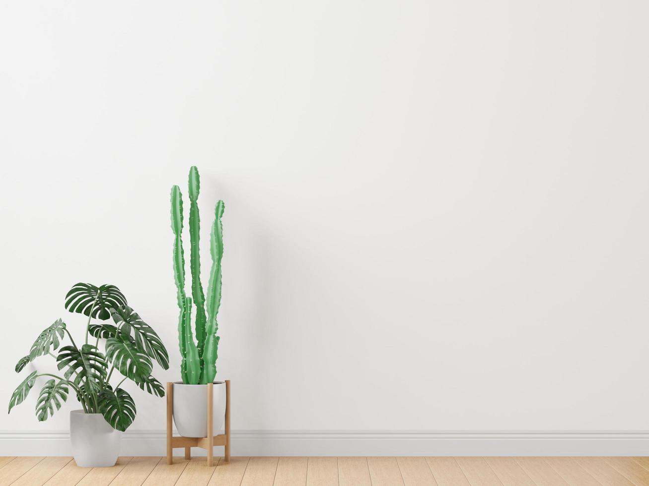 sala de estar en el fondo de la pared blanca, árbol en el gabinete, estilo minimalista, maqueta en forma de marco - representación 3d - foto