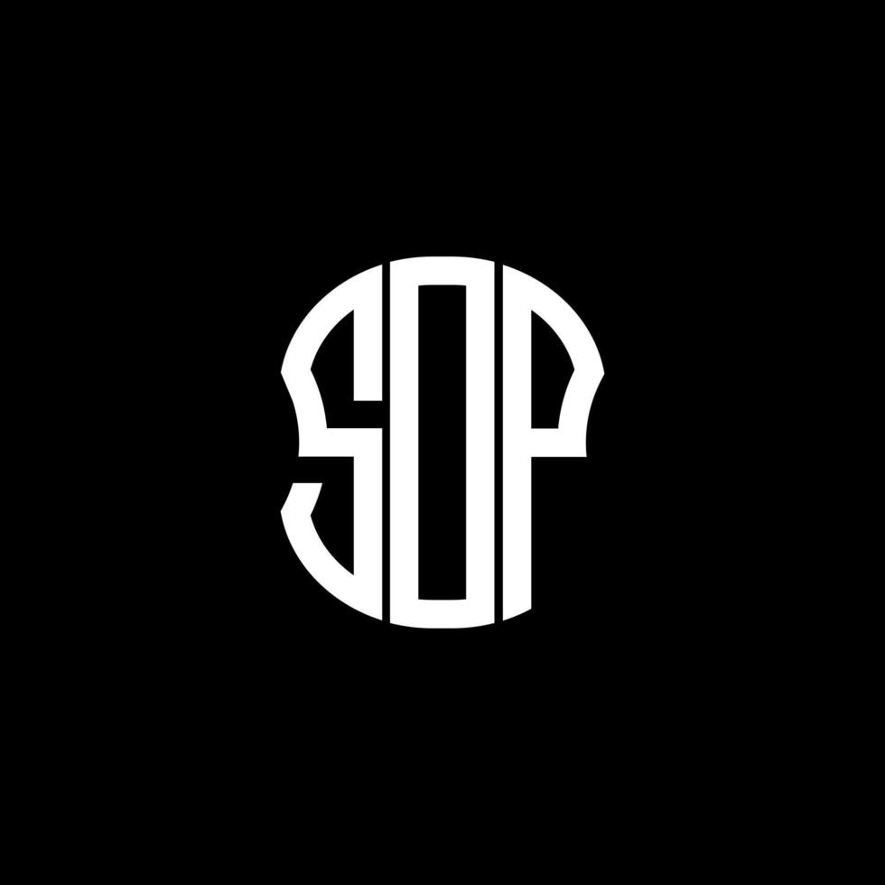 diseño creativo abstracto del logotipo de la letra sdp. diseño único sdp vector