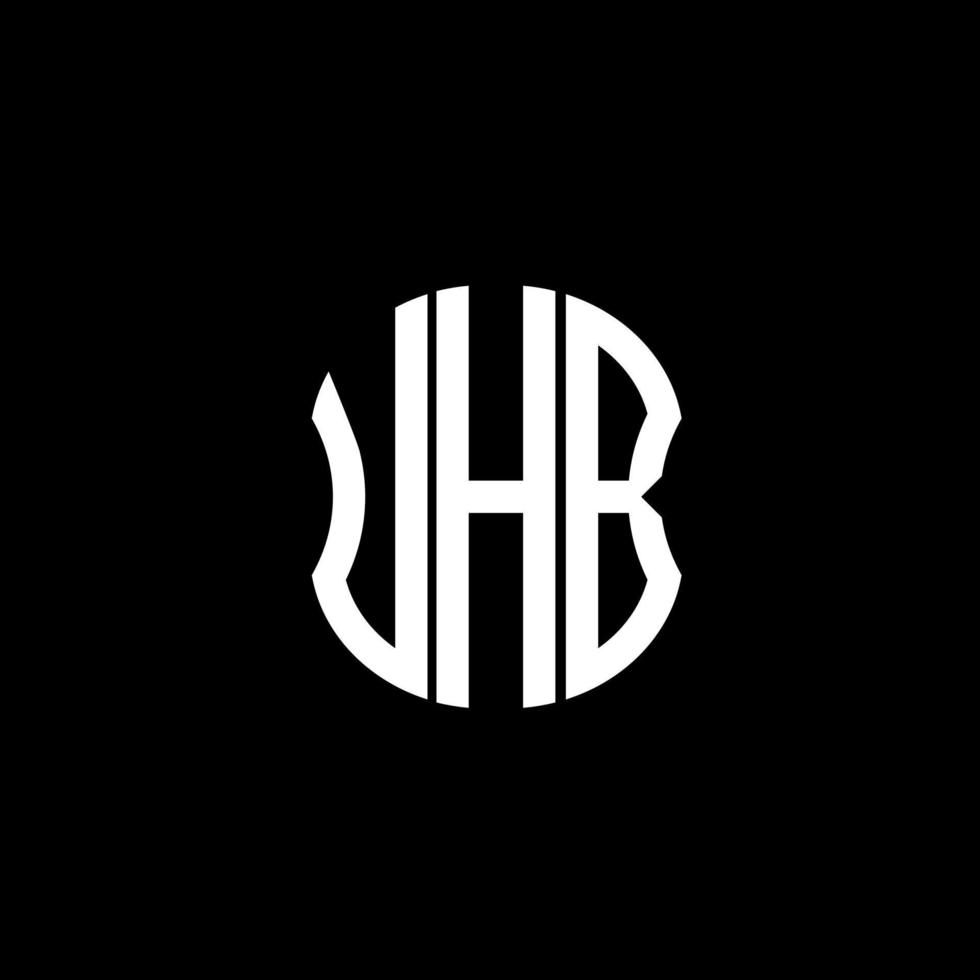 diseño creativo abstracto del logotipo de la letra uhb. diseño unico uhb vector