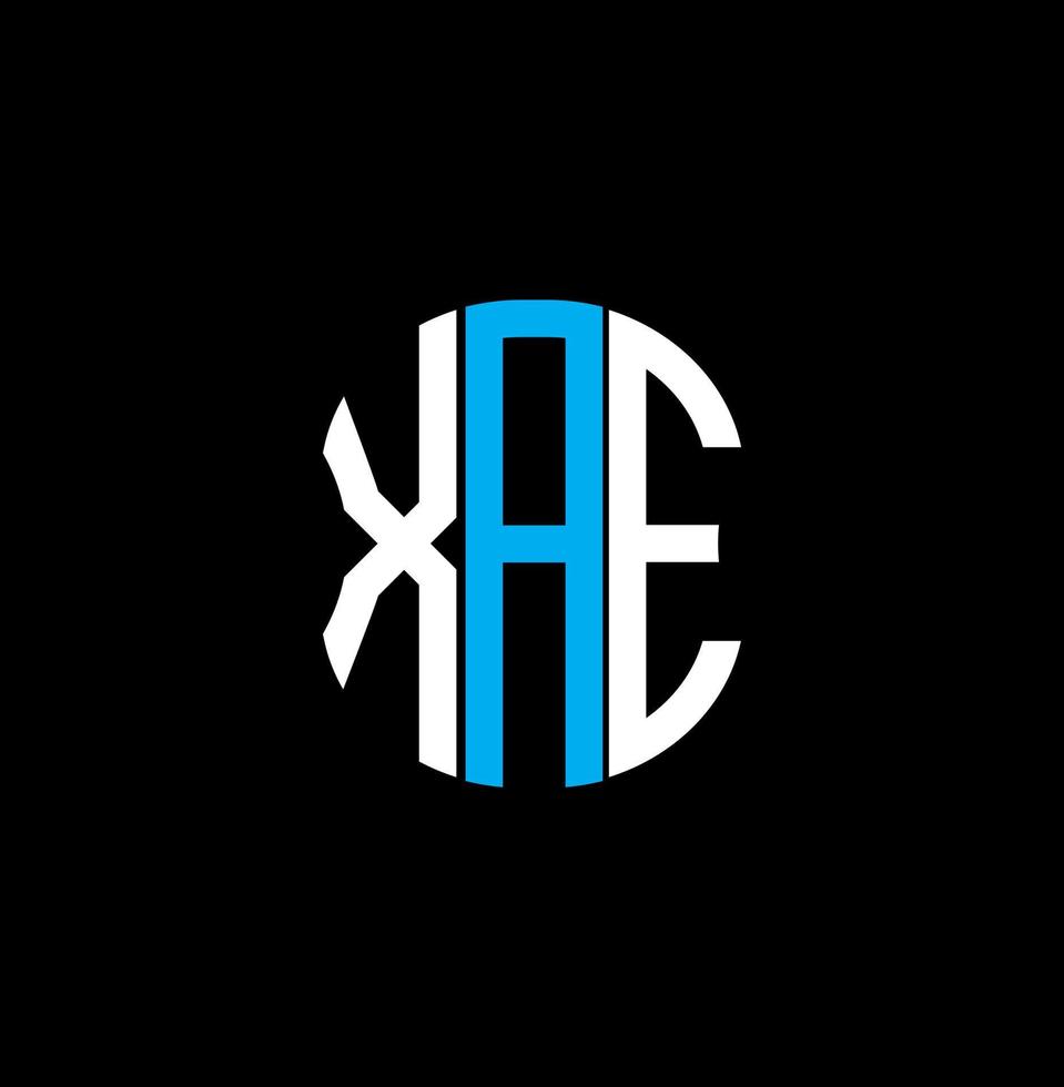 diseño creativo abstracto del logotipo de la letra xae. diseño único xae vector