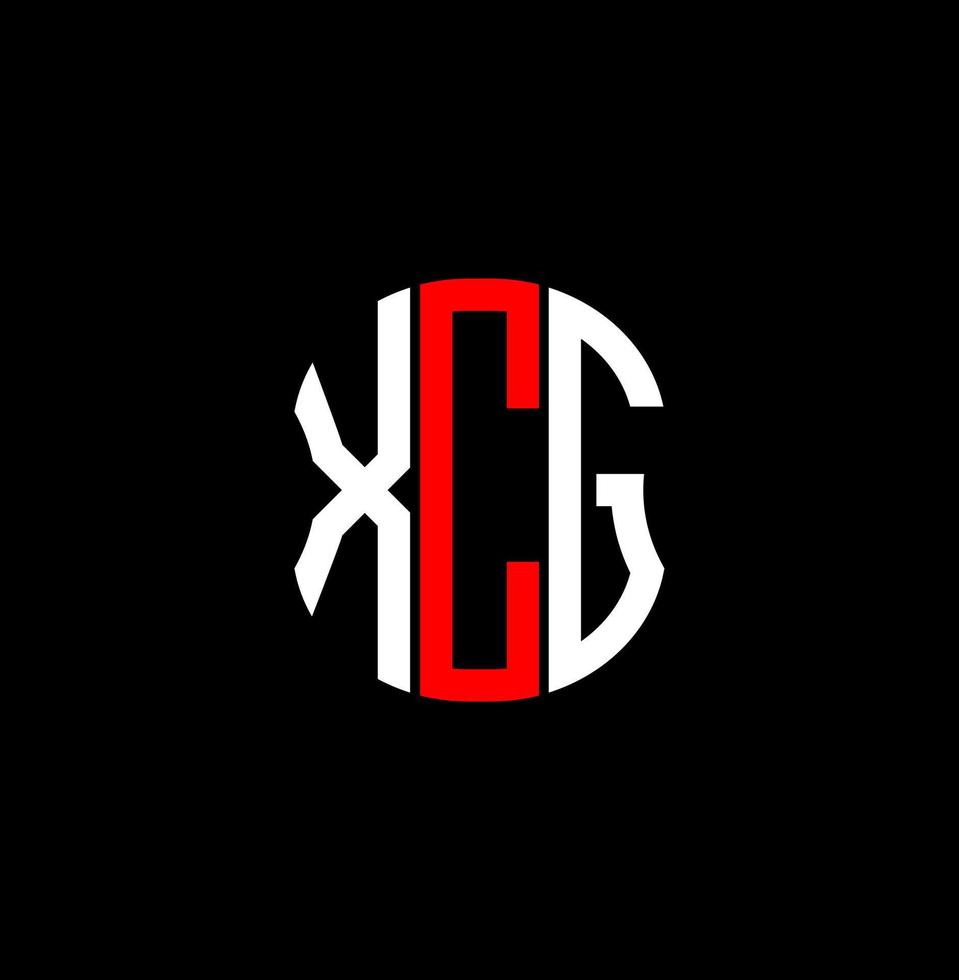 Diseño creativo abstracto del logotipo de la letra xcg. diseño único xcg vector
