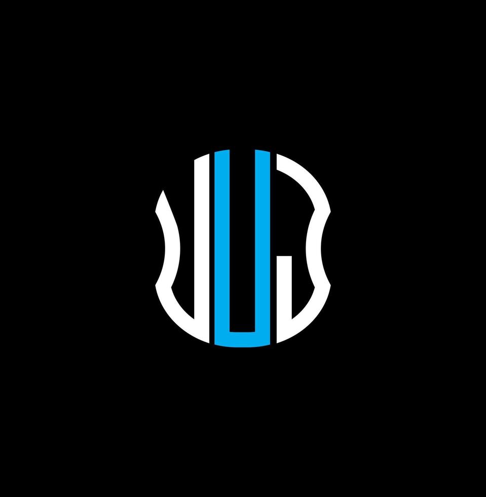 Diseño creativo abstracto del logotipo de la letra uuj. uuj un diseño unico vector