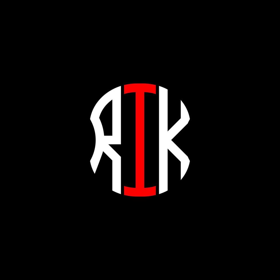 diseño creativo abstracto del logotipo de la letra rik. diseño unico de rik vector