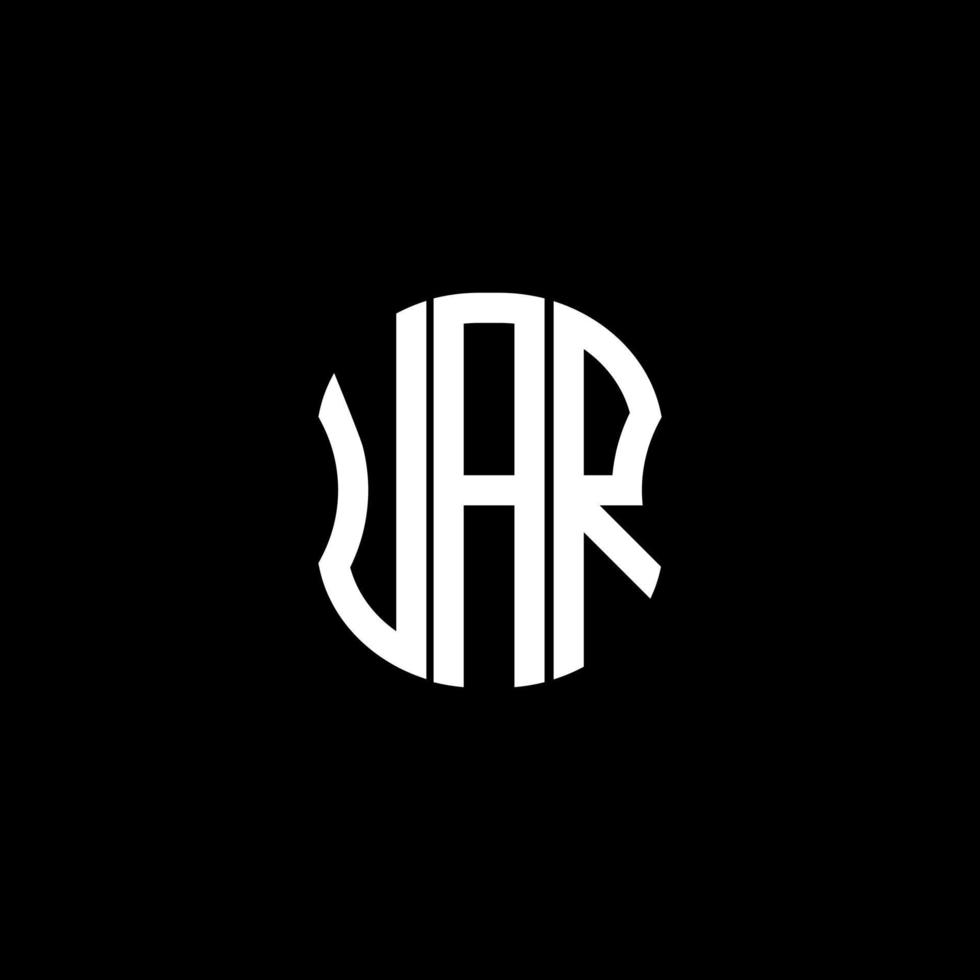 diseño creativo abstracto del logotipo de la letra uar. uar diseño único vector