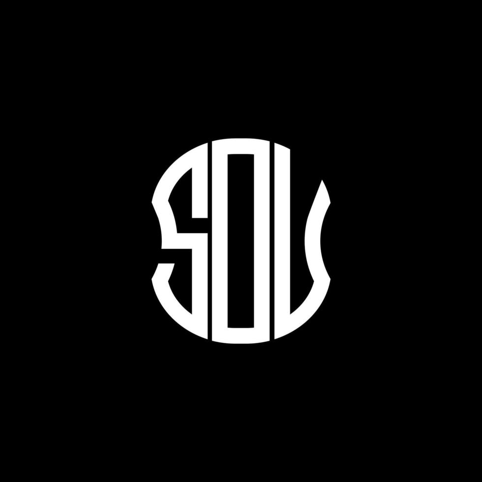 diseño creativo abstracto del logotipo de la letra sdu. diseño único sdu vector