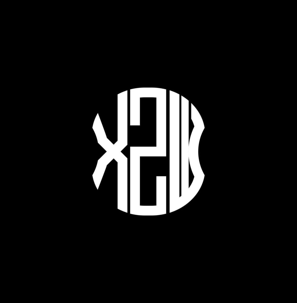 XZW letter logo abstract creative design. XZW unique design vector