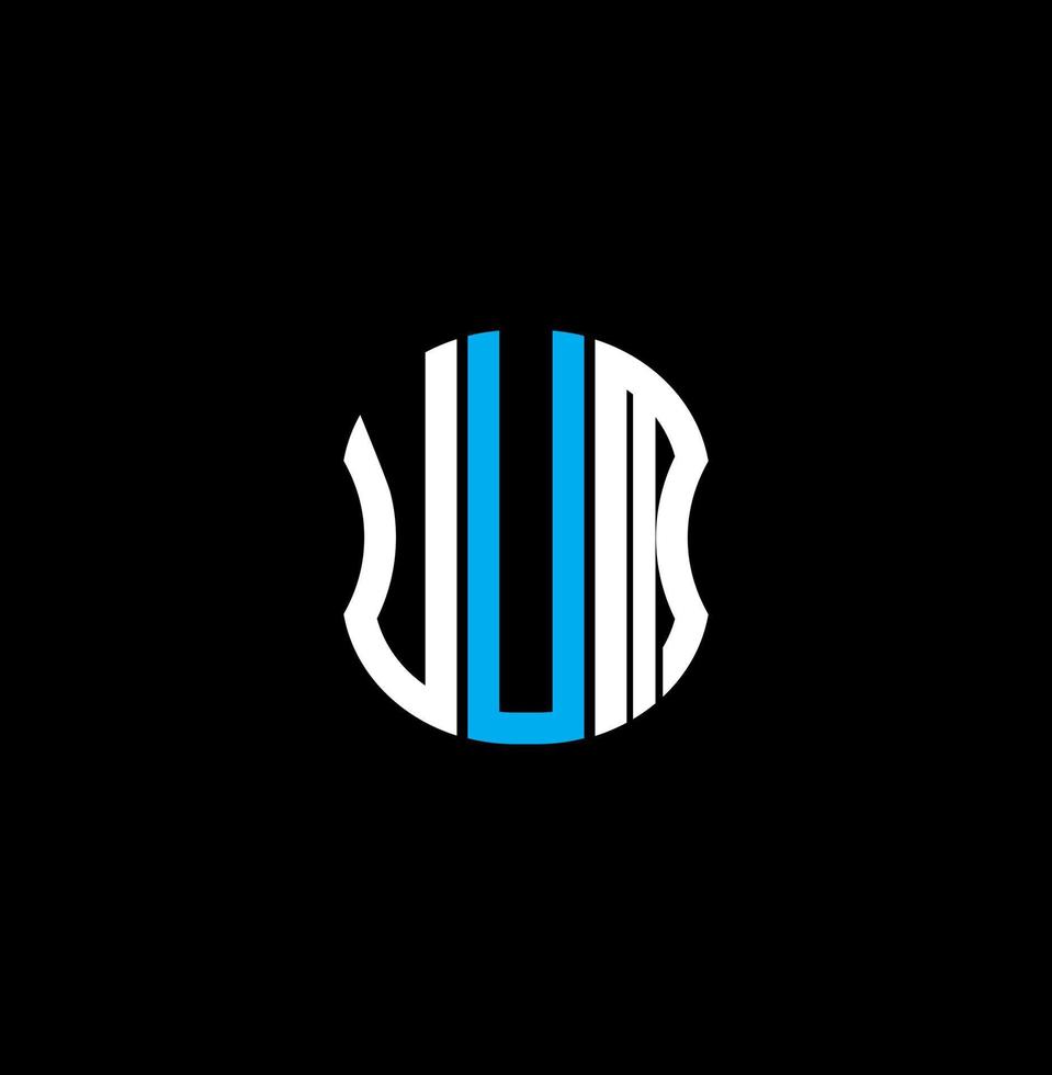 UUM letter logo abstract creative design. UUM unique design vector