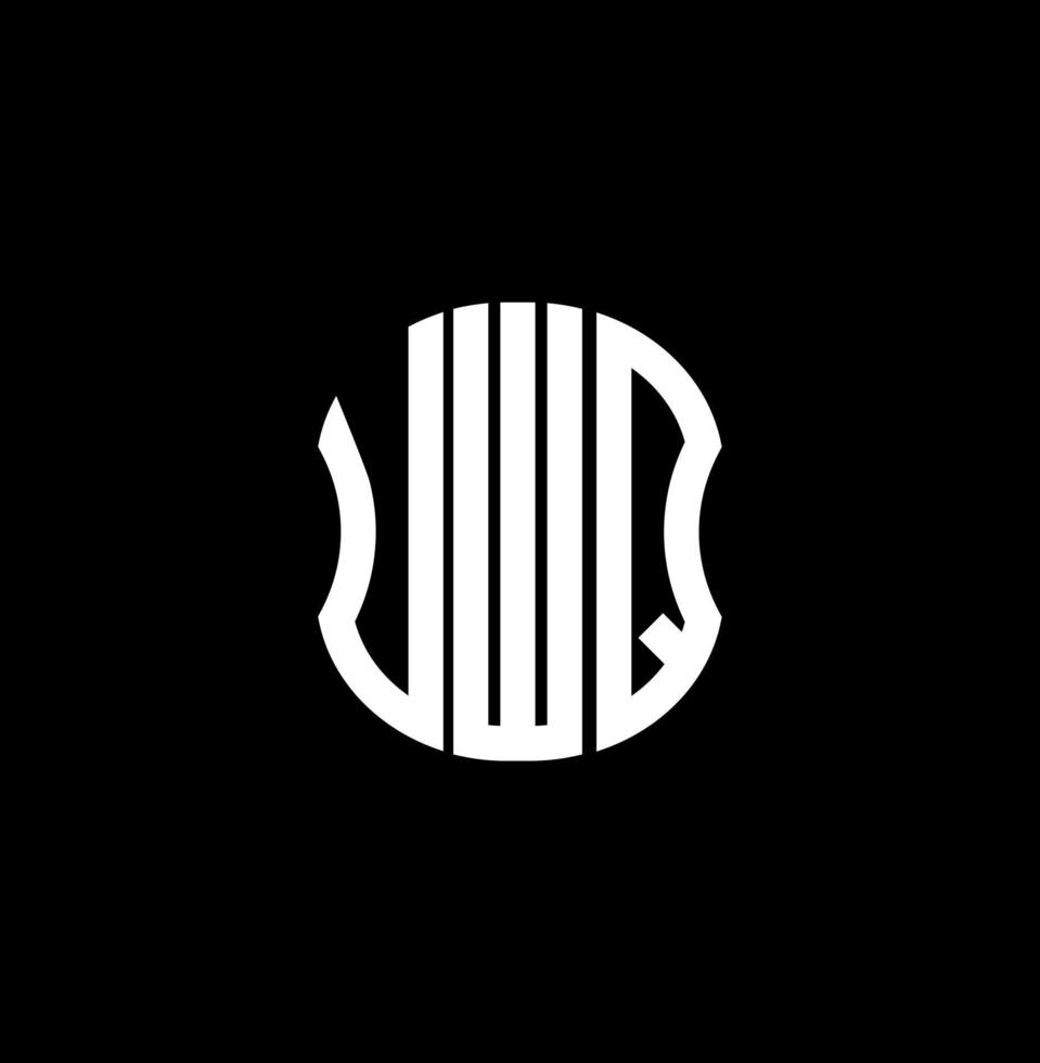UWQ letter logo abstract creative design. UWQ unique design vector