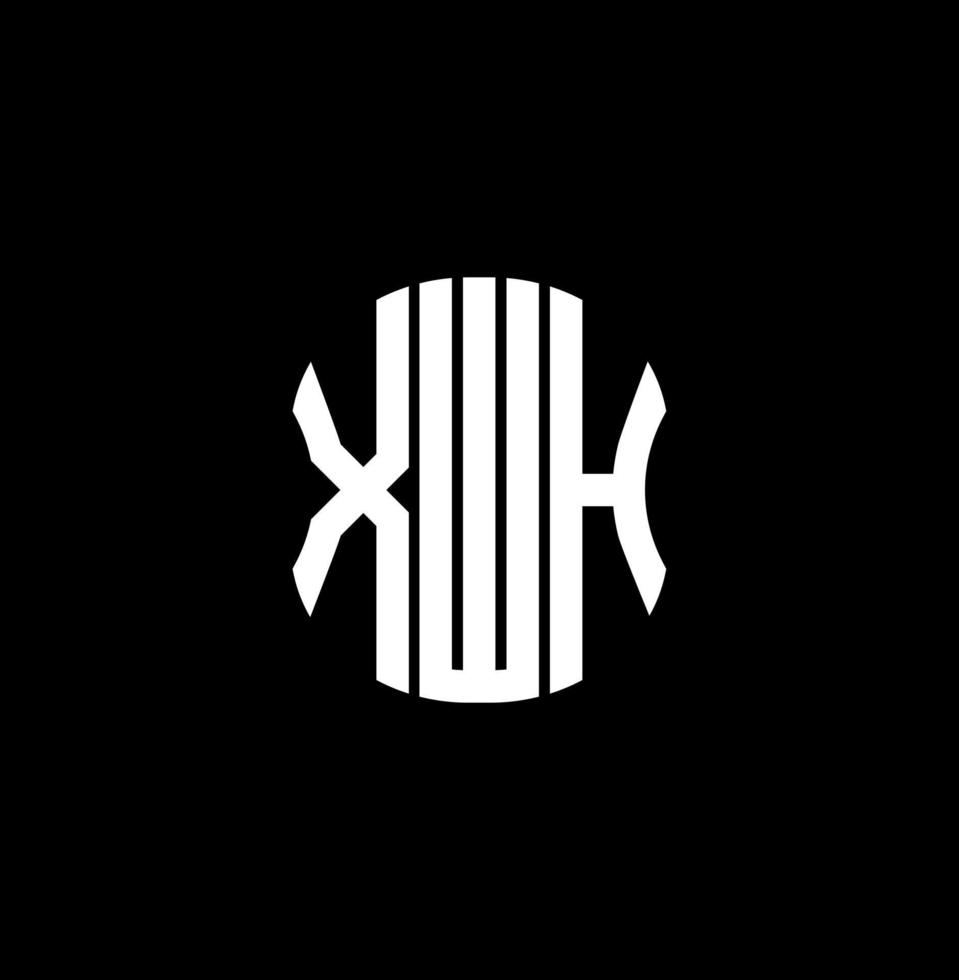 diseño creativo abstracto del logotipo de la letra xwh. diseño único xwh vector