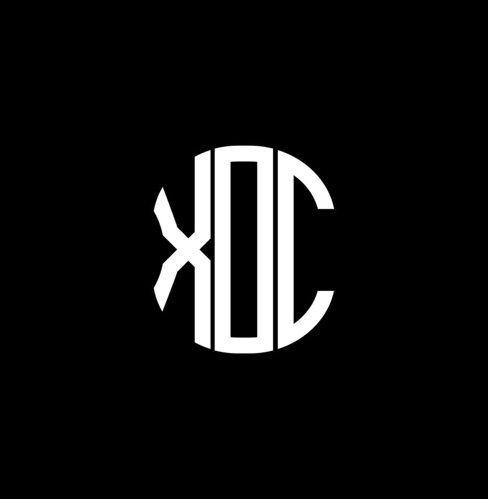 diseño creativo abstracto del logotipo de la letra xdc. diseño único xdc vector