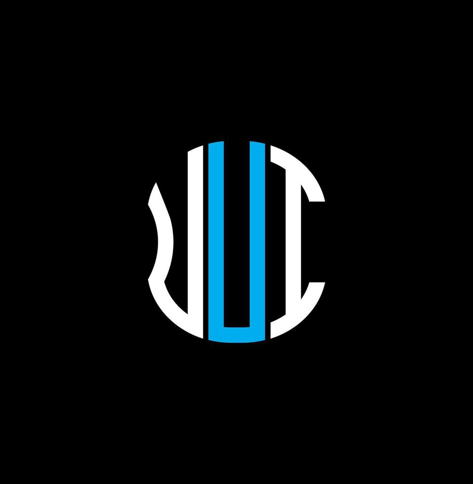 diseño creativo abstracto del logotipo de la letra uui. uui diseño unico vector