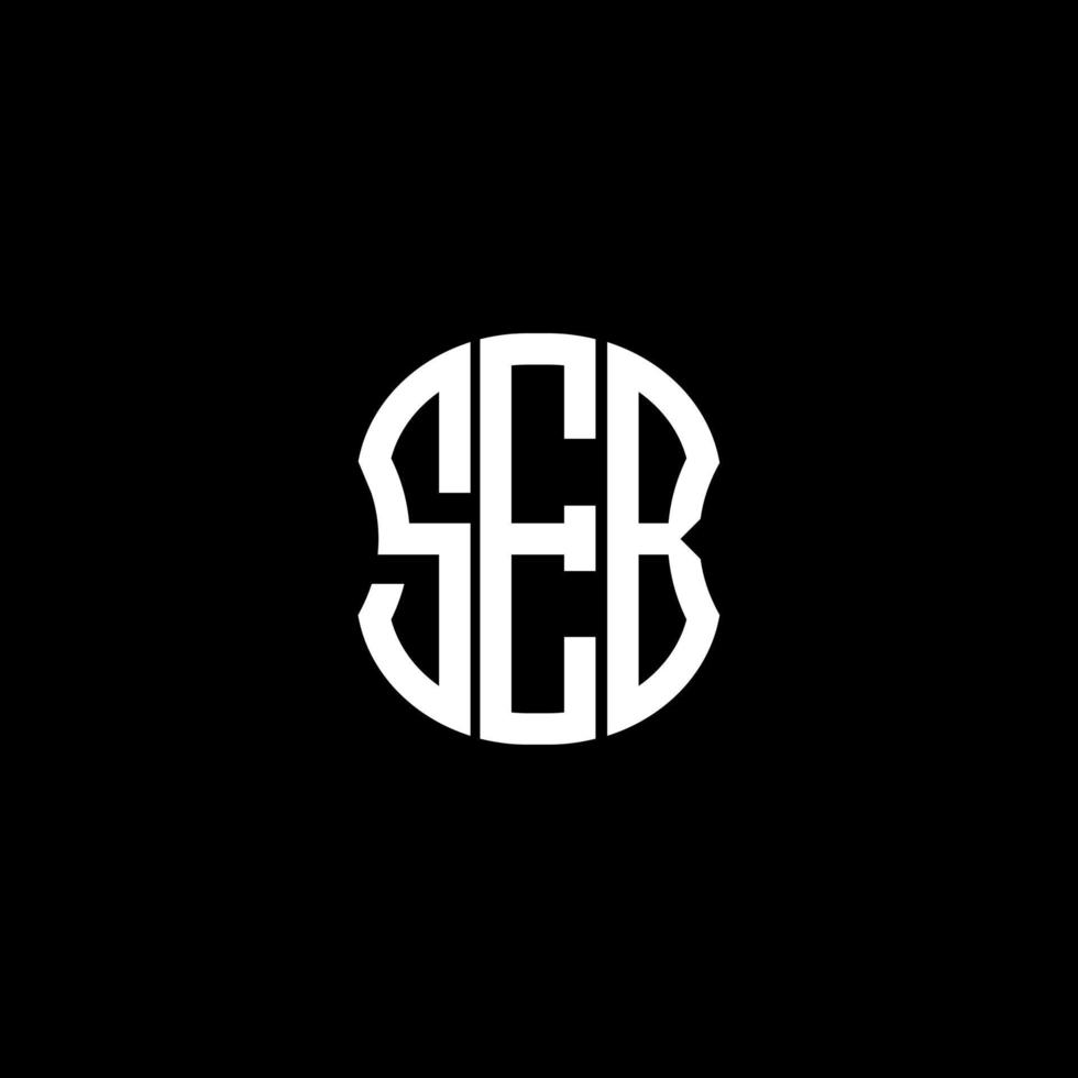 SEB letter logo abstract creative design. SEB unique design vector