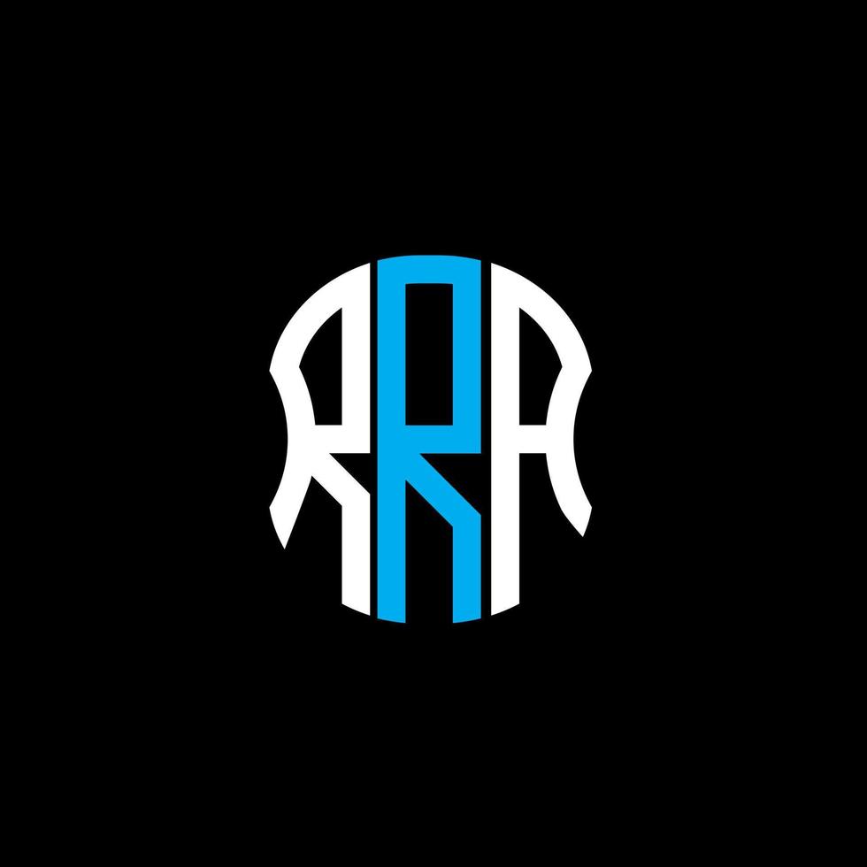 diseño creativo abstracto del logotipo de la letra rra. diseño unico vector
