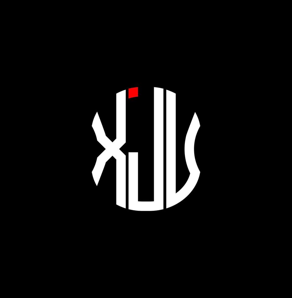 XJU letter logo abstract creative design. XJU unique design vector
