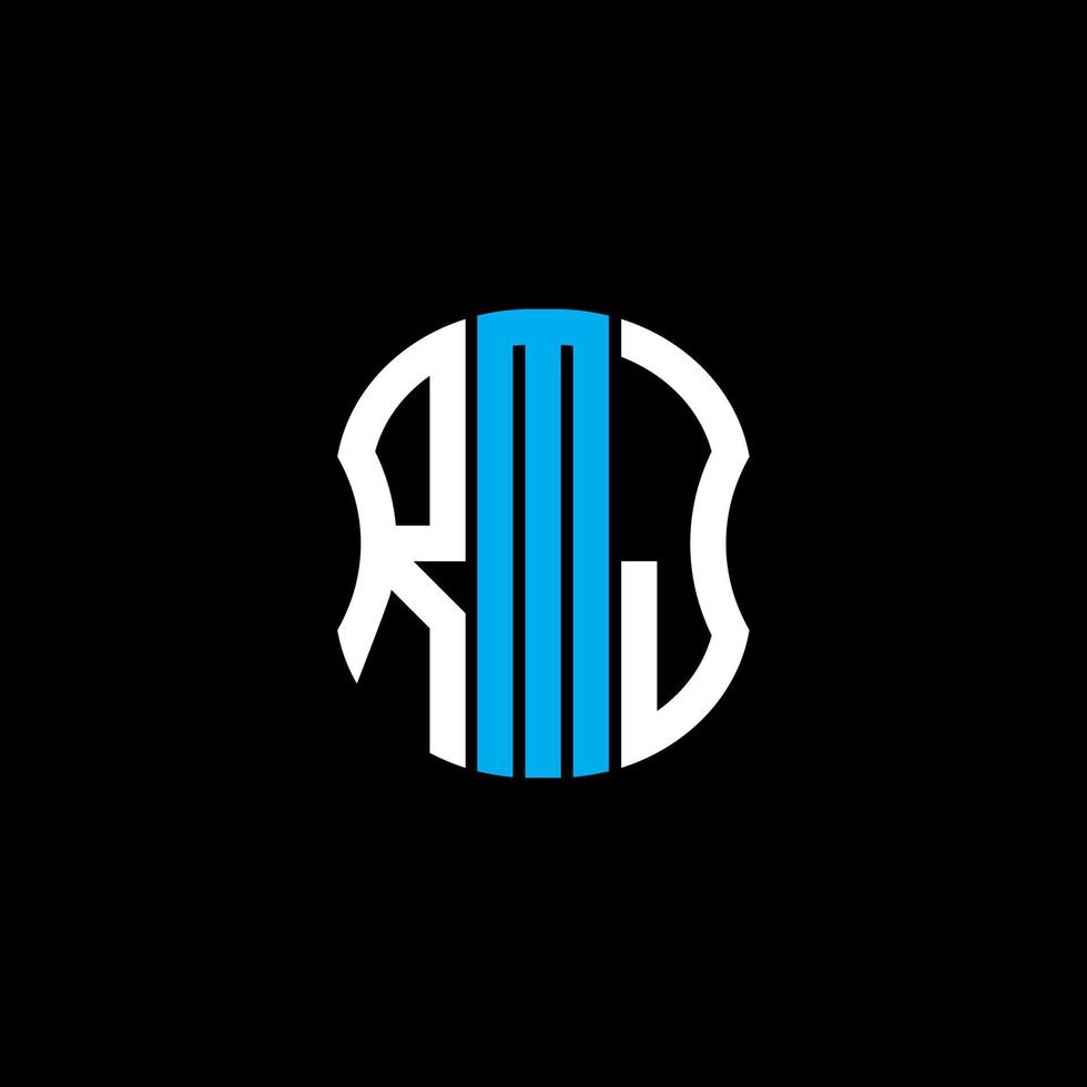 RMJ letter logo abstract creative design. RMJ unique design vector