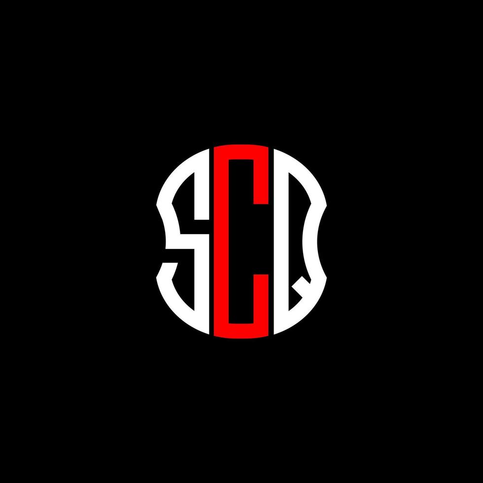 diseño creativo abstracto del logotipo de la letra scq. diseño único scq vector