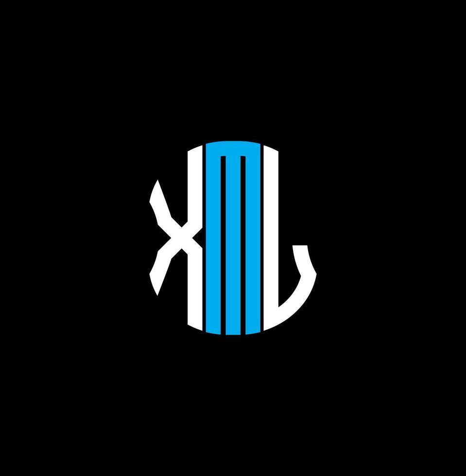 diseño creativo abstracto del logotipo de la letra xml. xml diseño único vector