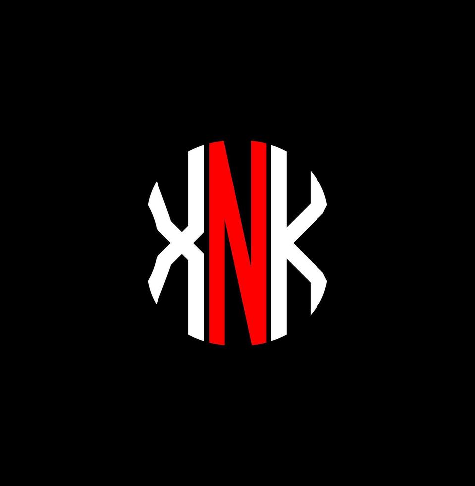 Diseño creativo abstracto del logotipo de la letra xnk. xnk diseño único vector