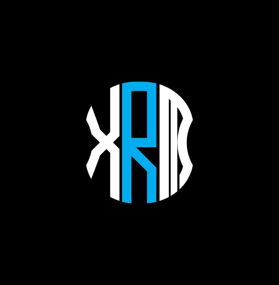 diseño creativo abstracto del logotipo de la letra xrm. diseño único xrm vector