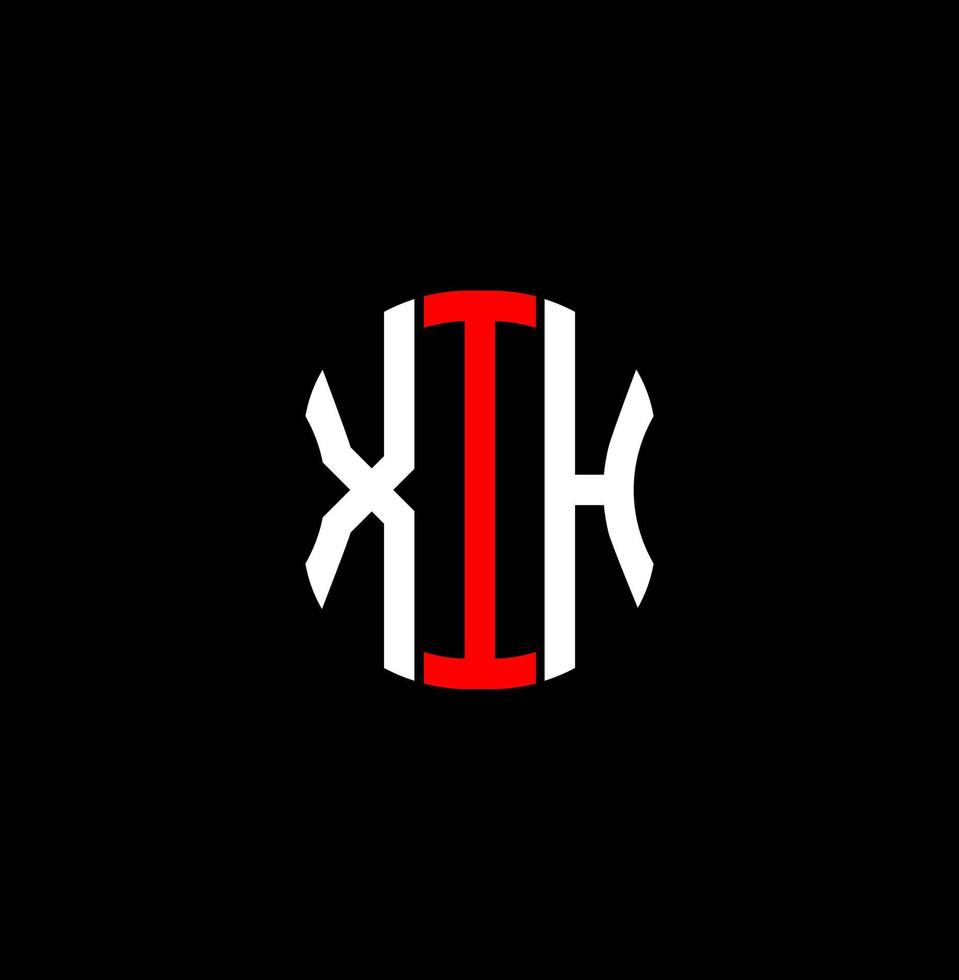 XIH letter logo abstract creative design. XIH unique design vector