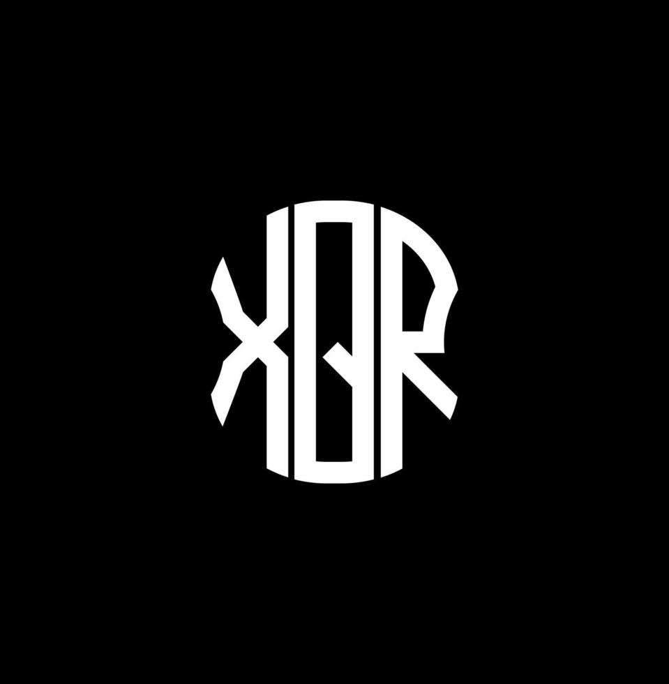 diseño creativo abstracto del logotipo de la letra xqr. diseño único xqr vector