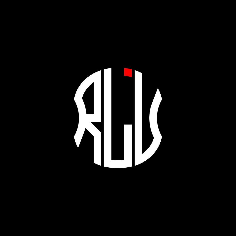 diseño creativo abstracto del logotipo de la letra rlu. diseño unico vector
