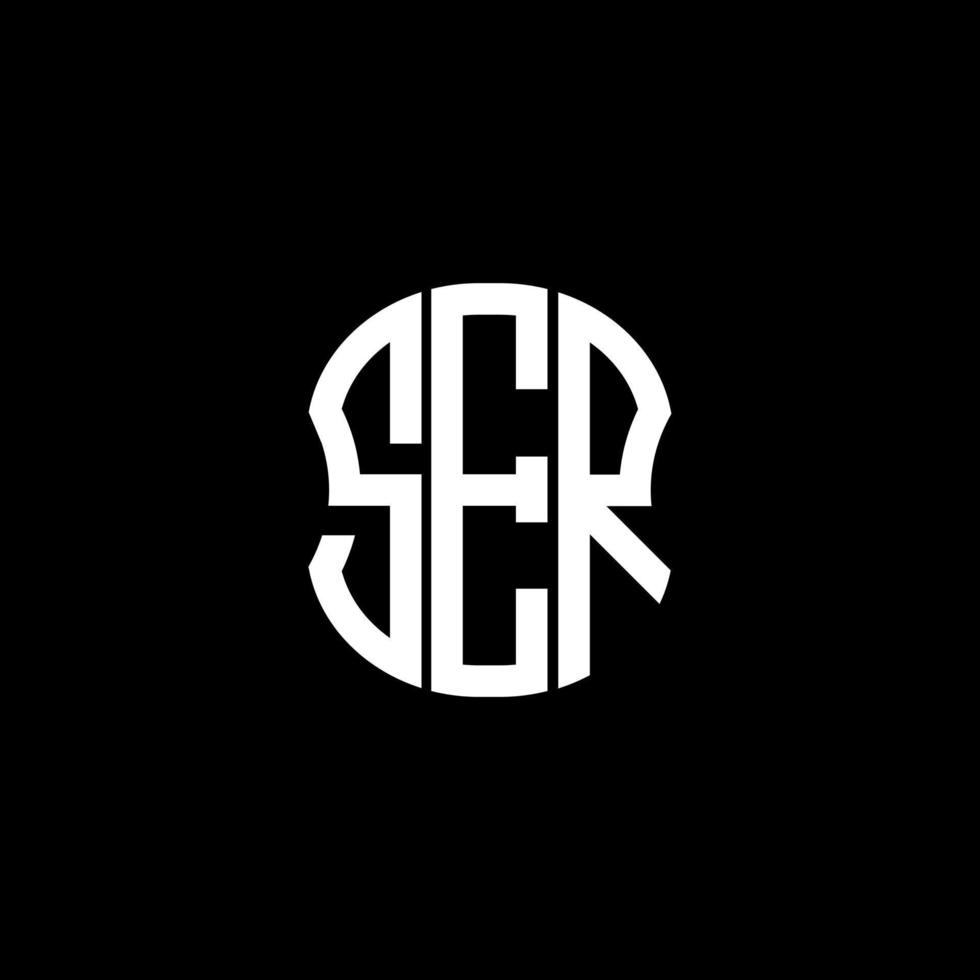 SER letter logo abstract creative design. SER unique design vector