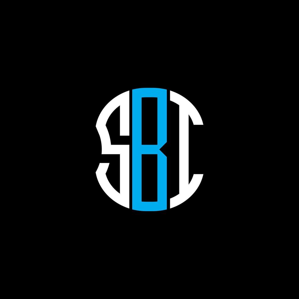 SBI letter logo abstract creative design. SBI unique design vector