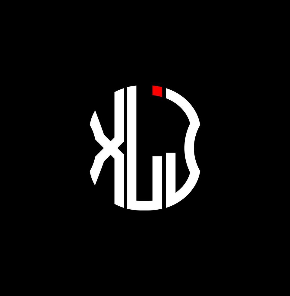 diseño creativo abstracto del logotipo de la letra xlj. diseño único xlj vector