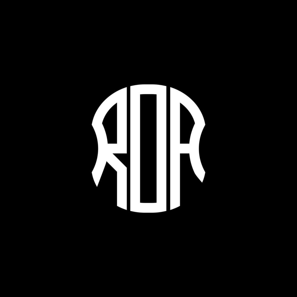 diseño creativo abstracto del logotipo de la letra rda. diseño único rda vector