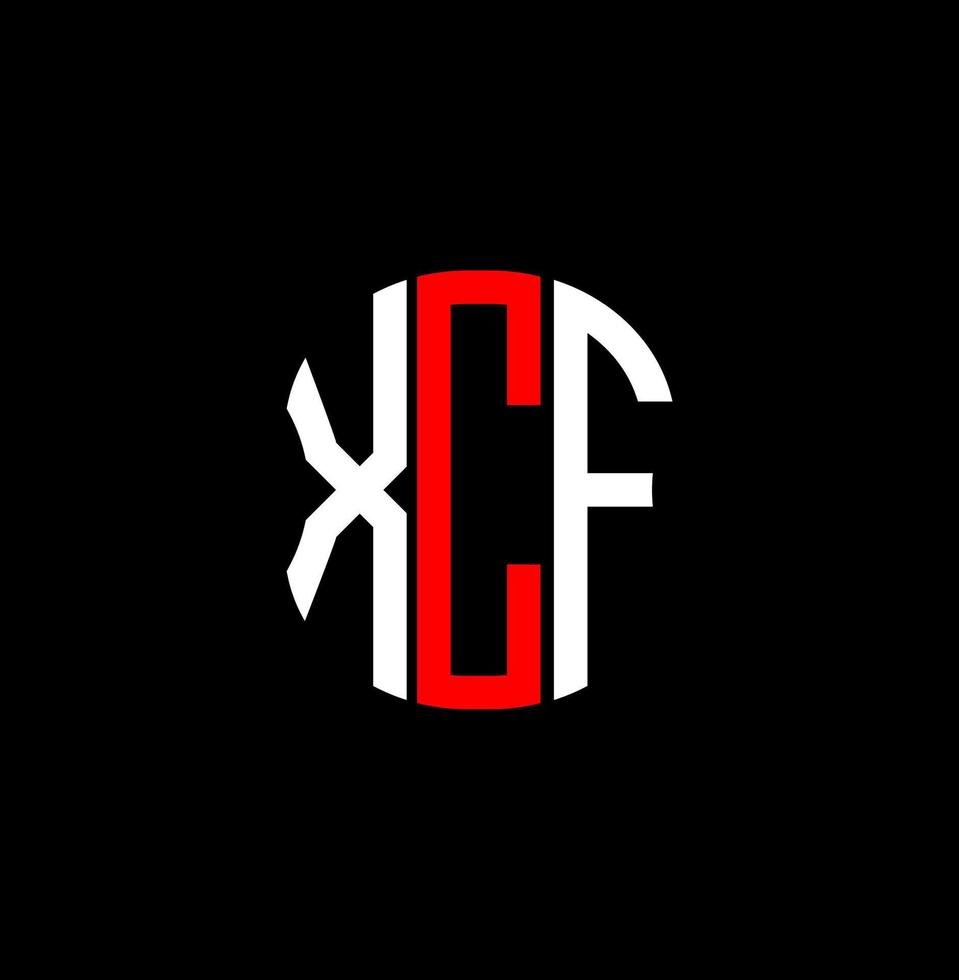 XCF letter logo abstract creative design. XCF unique design vector