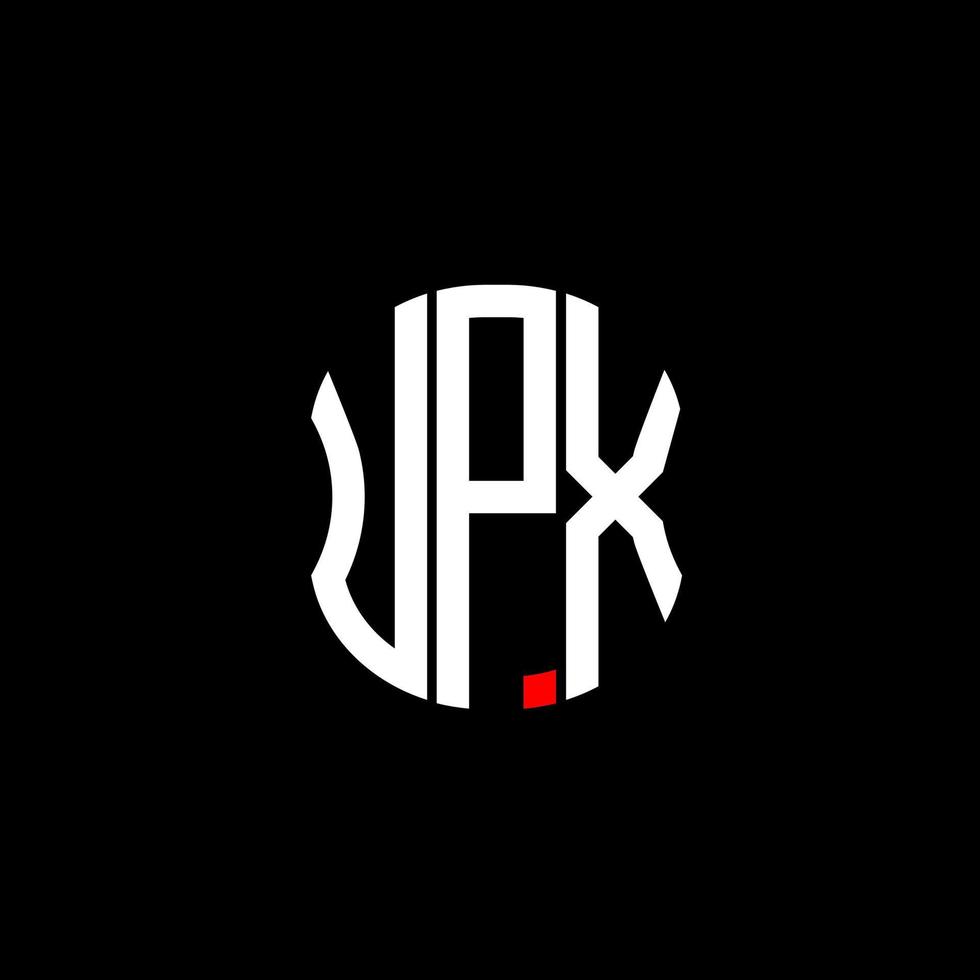 diseño creativo abstracto del logotipo de la letra upx. diseño único upx vector