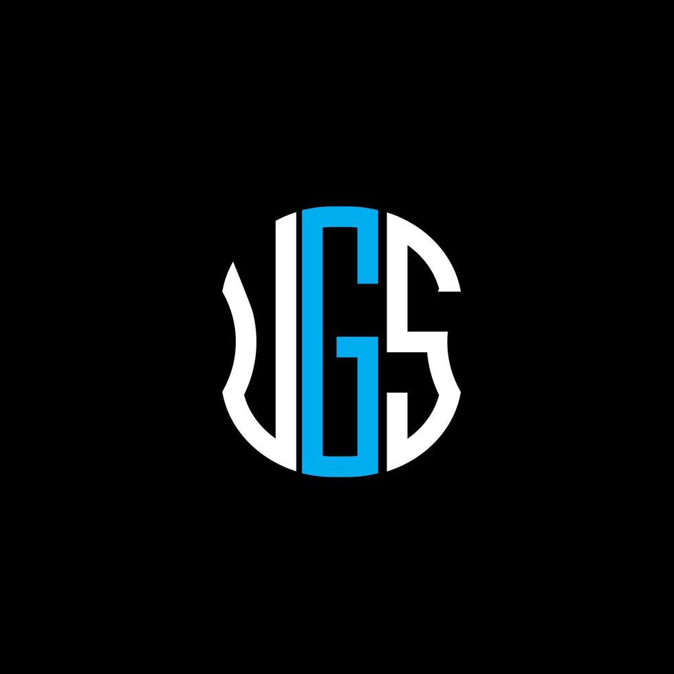 diseño creativo abstracto del logotipo de la letra ugs. diseño unico vector