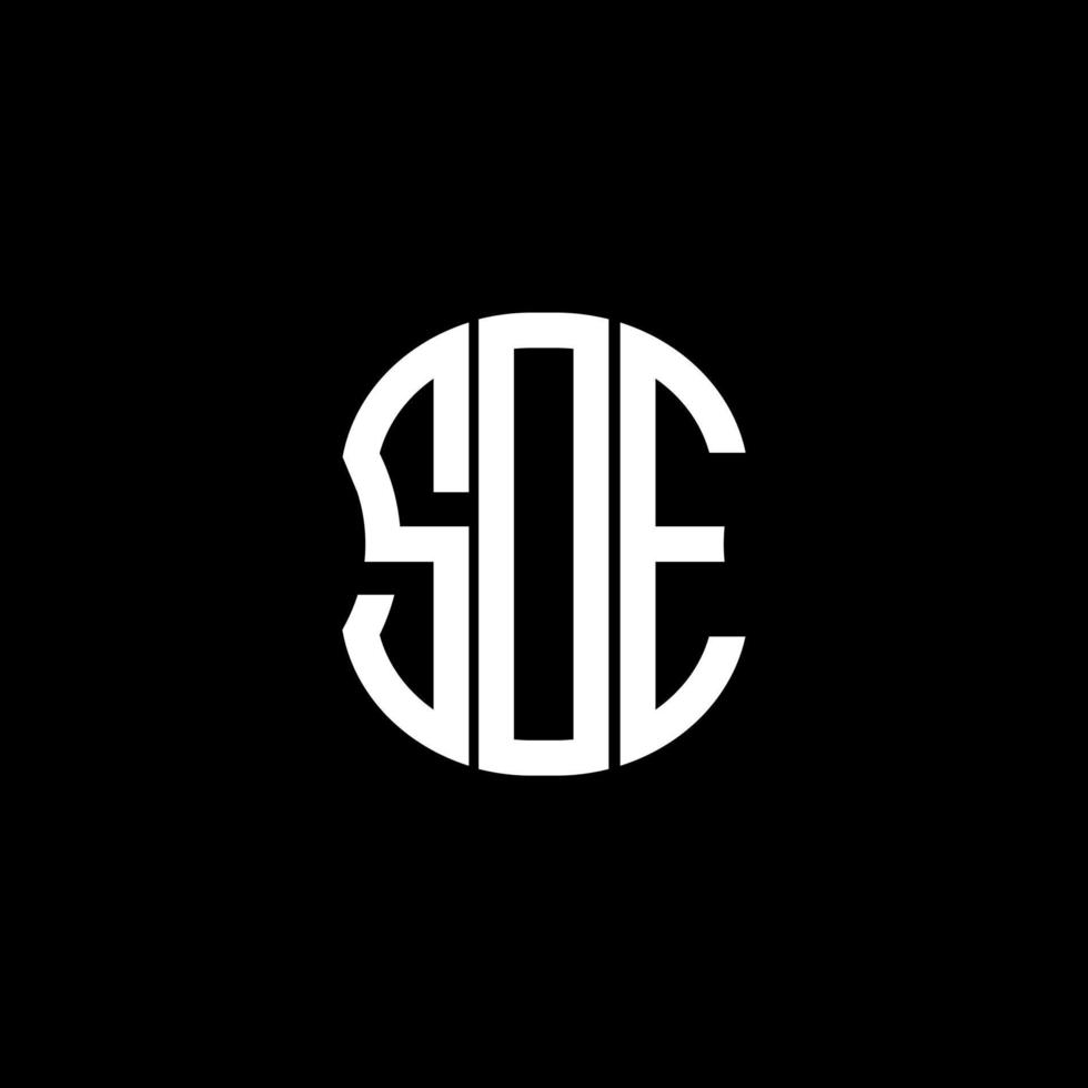 diseño creativo abstracto del logotipo de la letra sde. diseño unico vector