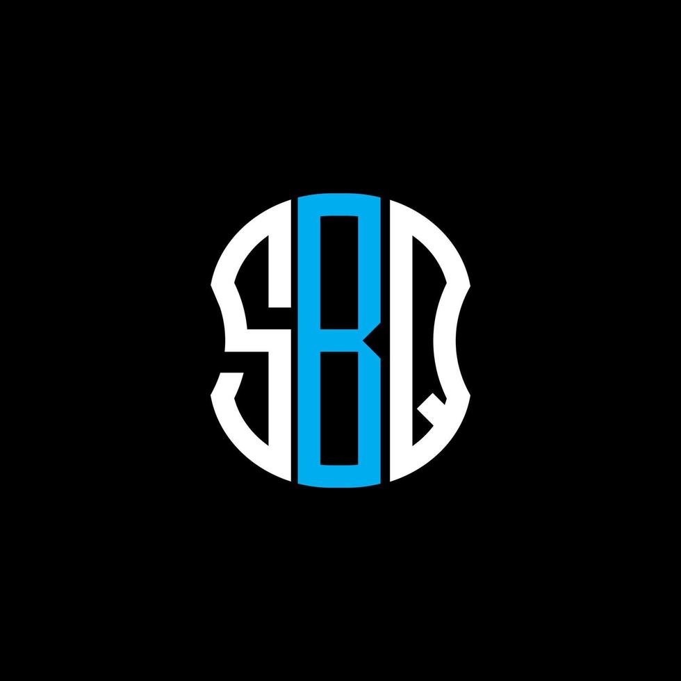 diseño creativo abstracto del logotipo de la letra sbq. diseño único de barbacoa vector