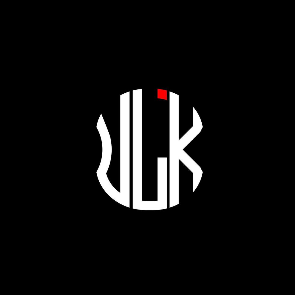 Diseño creativo abstracto del logotipo de la letra ulk. diseño único ulk vector