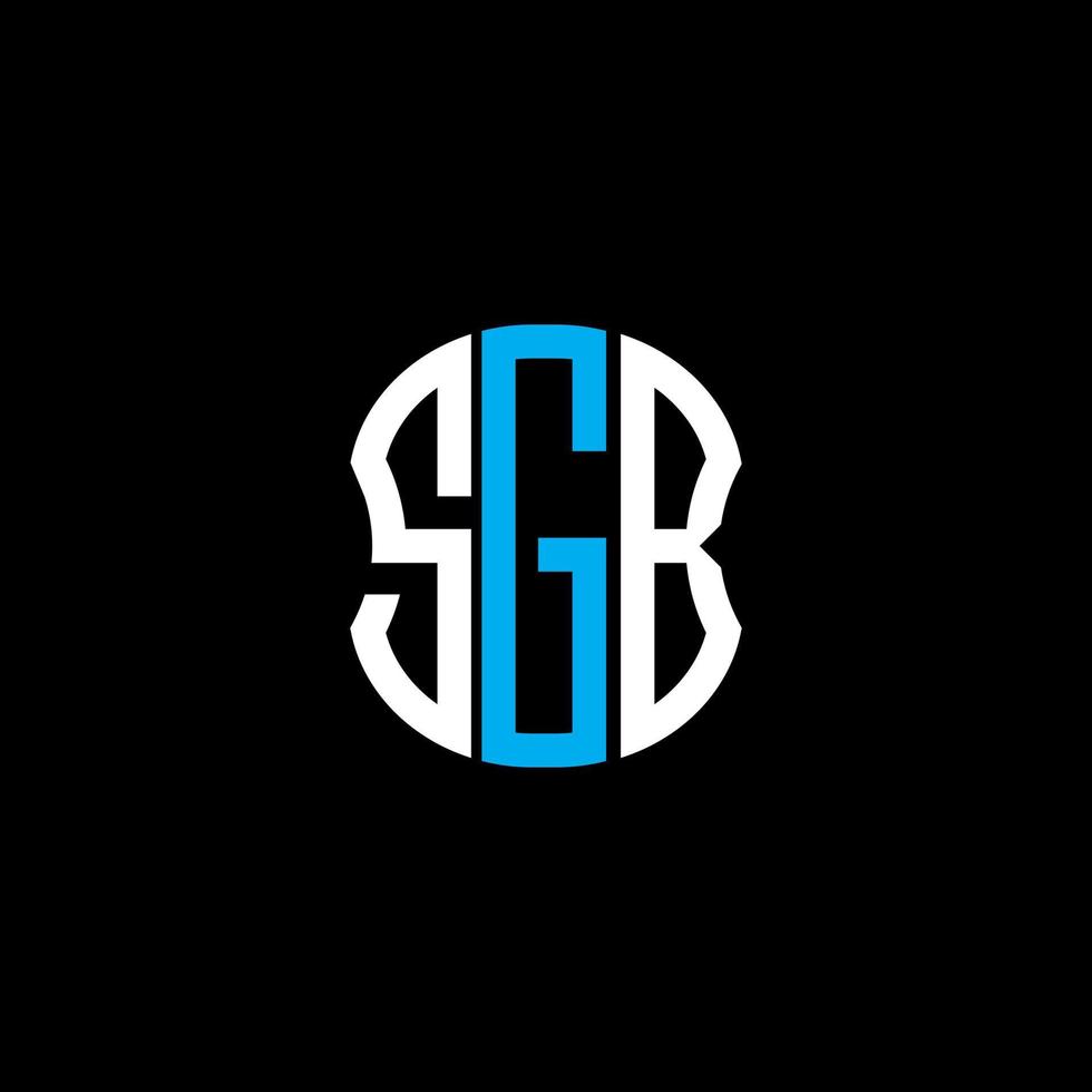 diseño creativo abstracto del logotipo de la letra sgb. diseño único sgb vector