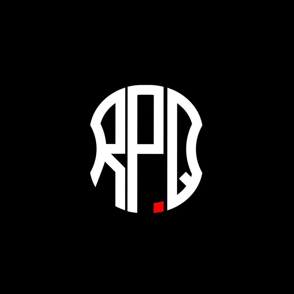diseño creativo abstracto del logotipo de la letra rpq. diseño único rpq vector