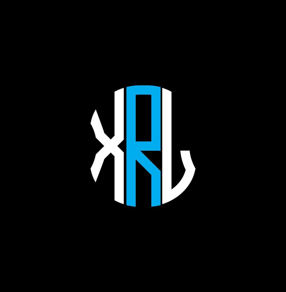 XRL letter logo abstract creative design. XRL unique design vector