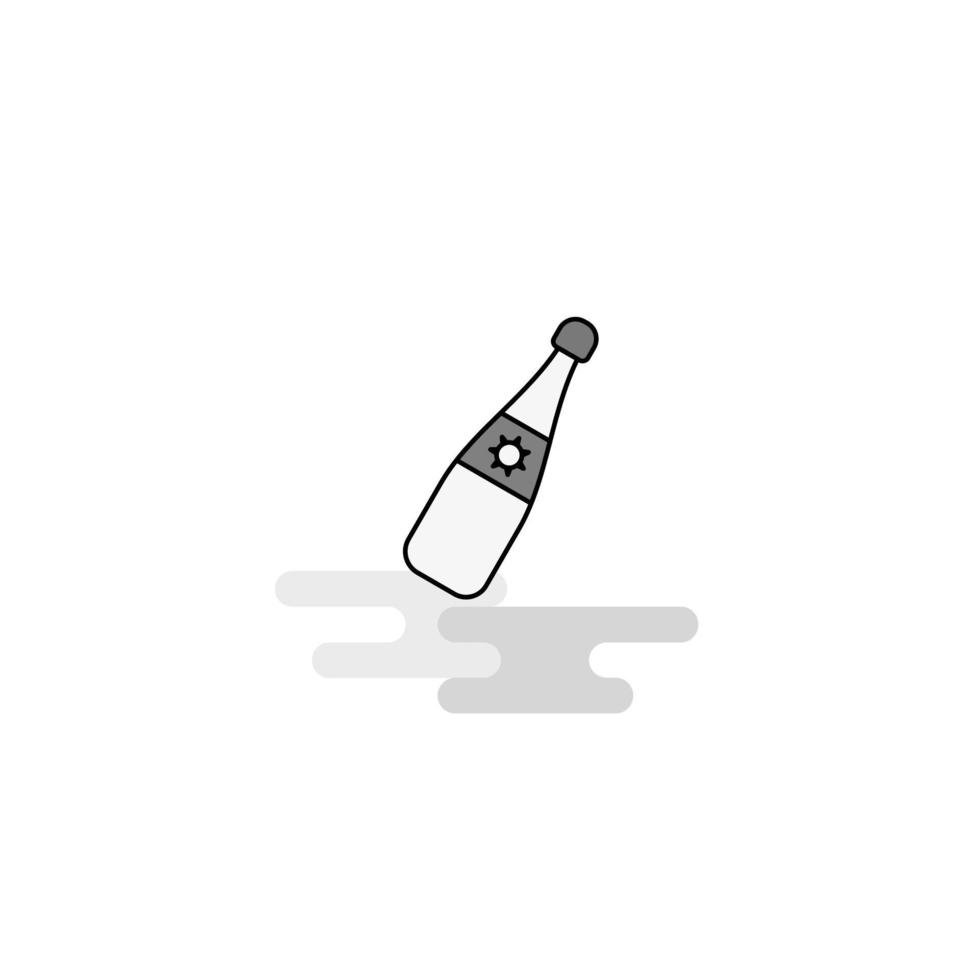 celebración bebida web icono línea plana llena gris icono vector