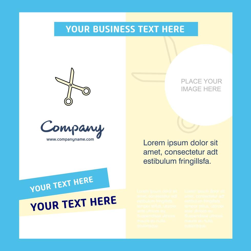 Scissor Company Brochure Template Vector Busienss Template