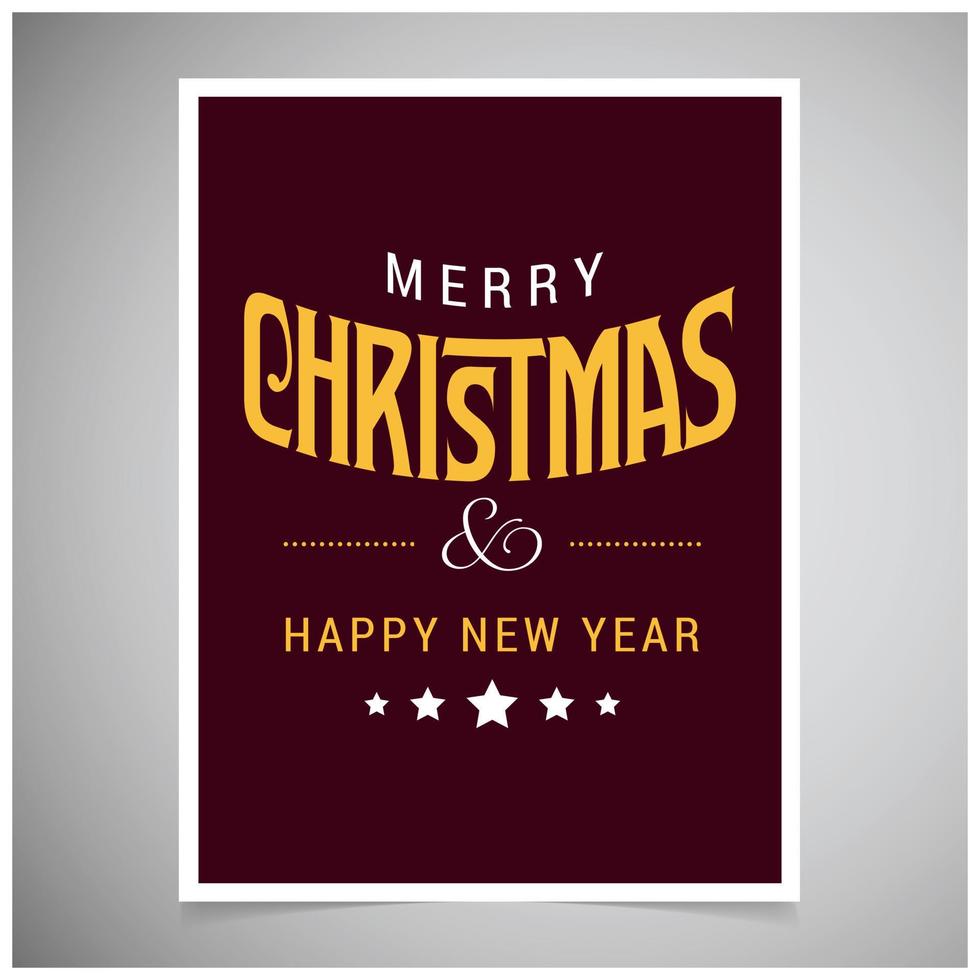 Christmas greetings card design with grey background vector